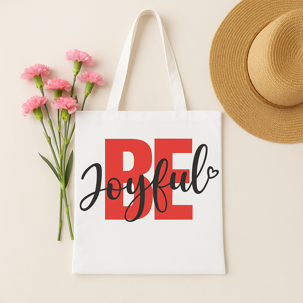 BE Joyful Tote – 羅馬書 12:12 聖經經文基督教包