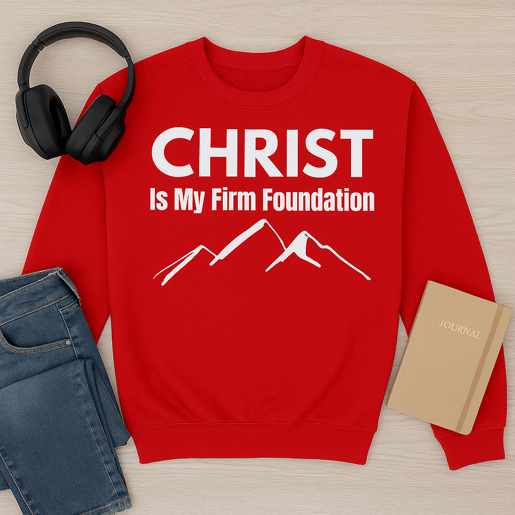 Christ Is My Firm Foundation Sweatshirt – A Bold Statement of Faith and Strength