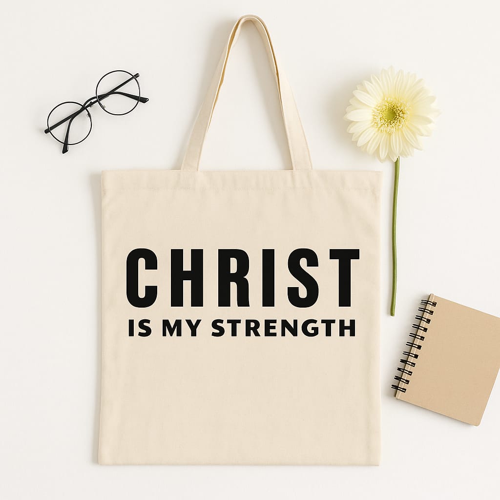 Christ Is My Strength β Christian Faith Tote Bag