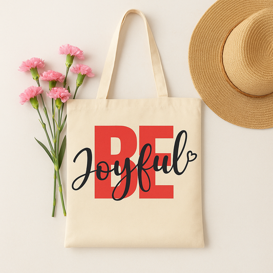 BE Joyful Tote – Romans 12:12 Bible Verse Christian Bag