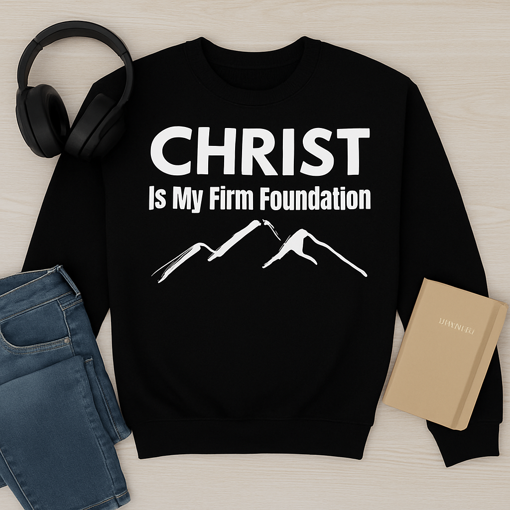 Christ Is My Firm Foundation Sweatshirt – A Bold Statement of Faith and Strength