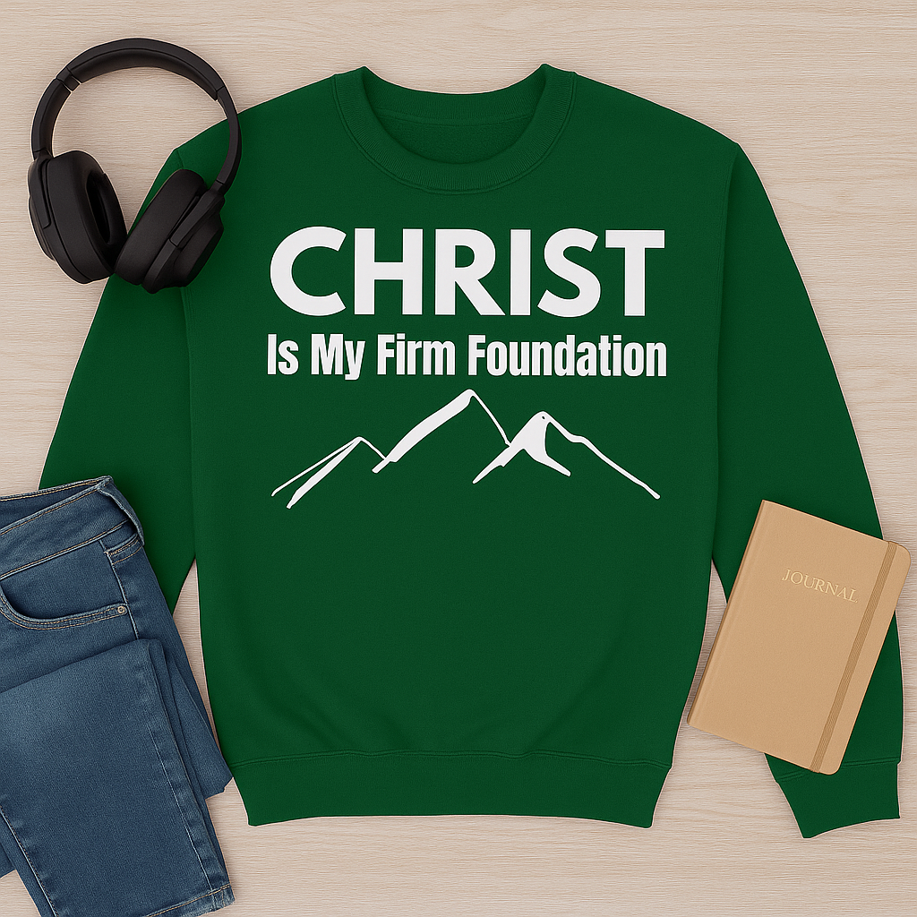 Christ Is My Firm Foundation Sweatshirt – A Bold Statement of Faith and Strength