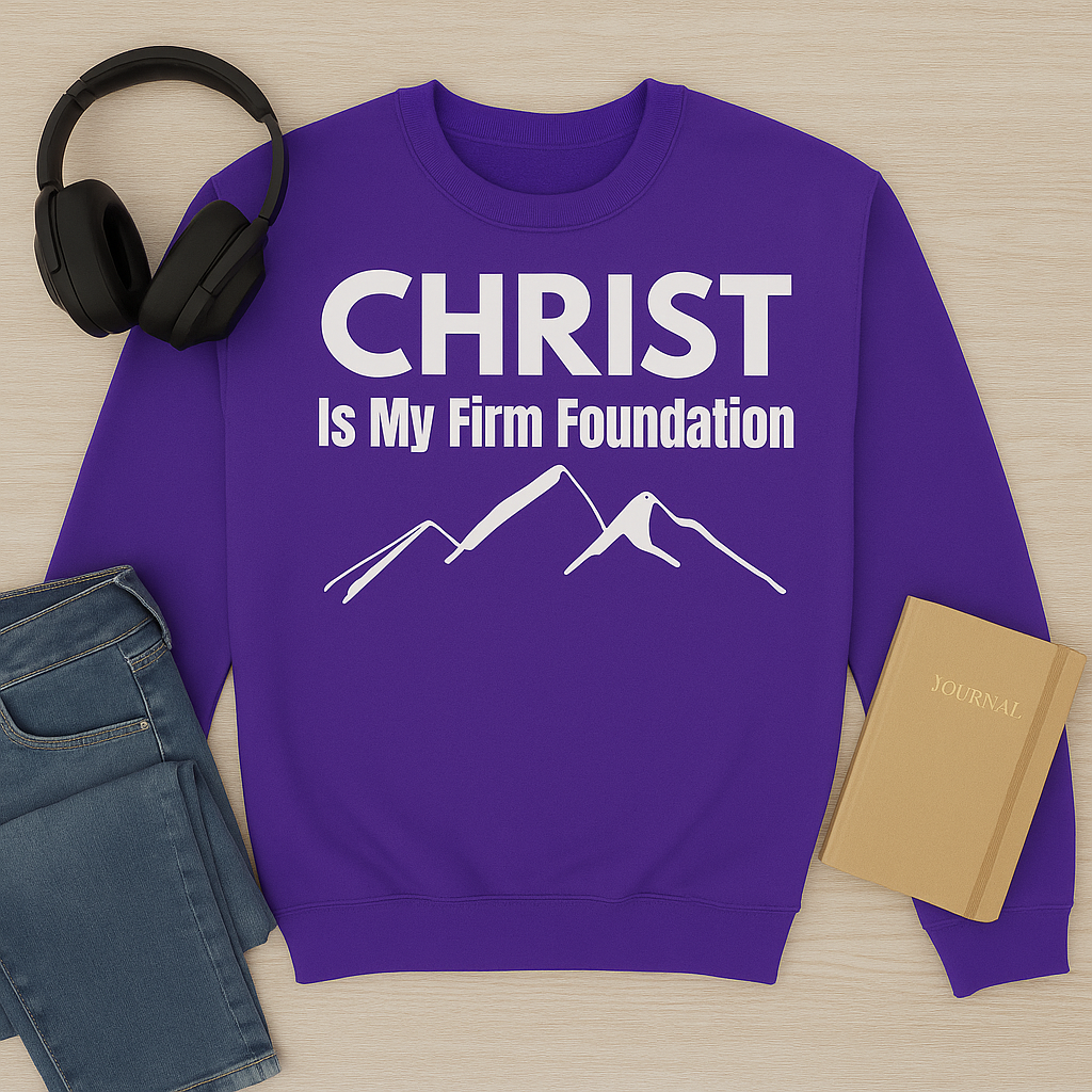 Christ Is My Firm Foundation Sweatshirt – A Bold Statement of Faith and Strength