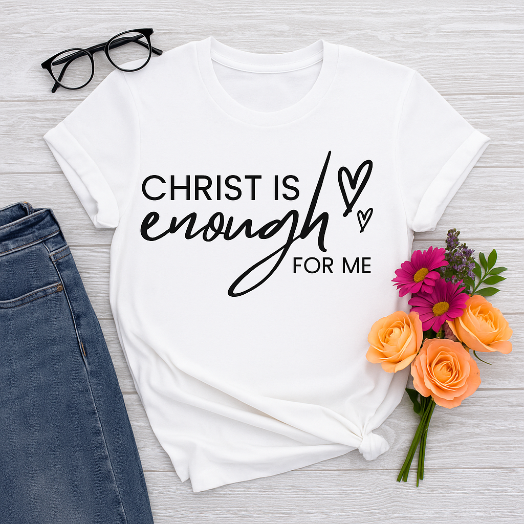 Christ Is Enough | Inspirational Christian T-Shirt with Faith Quote