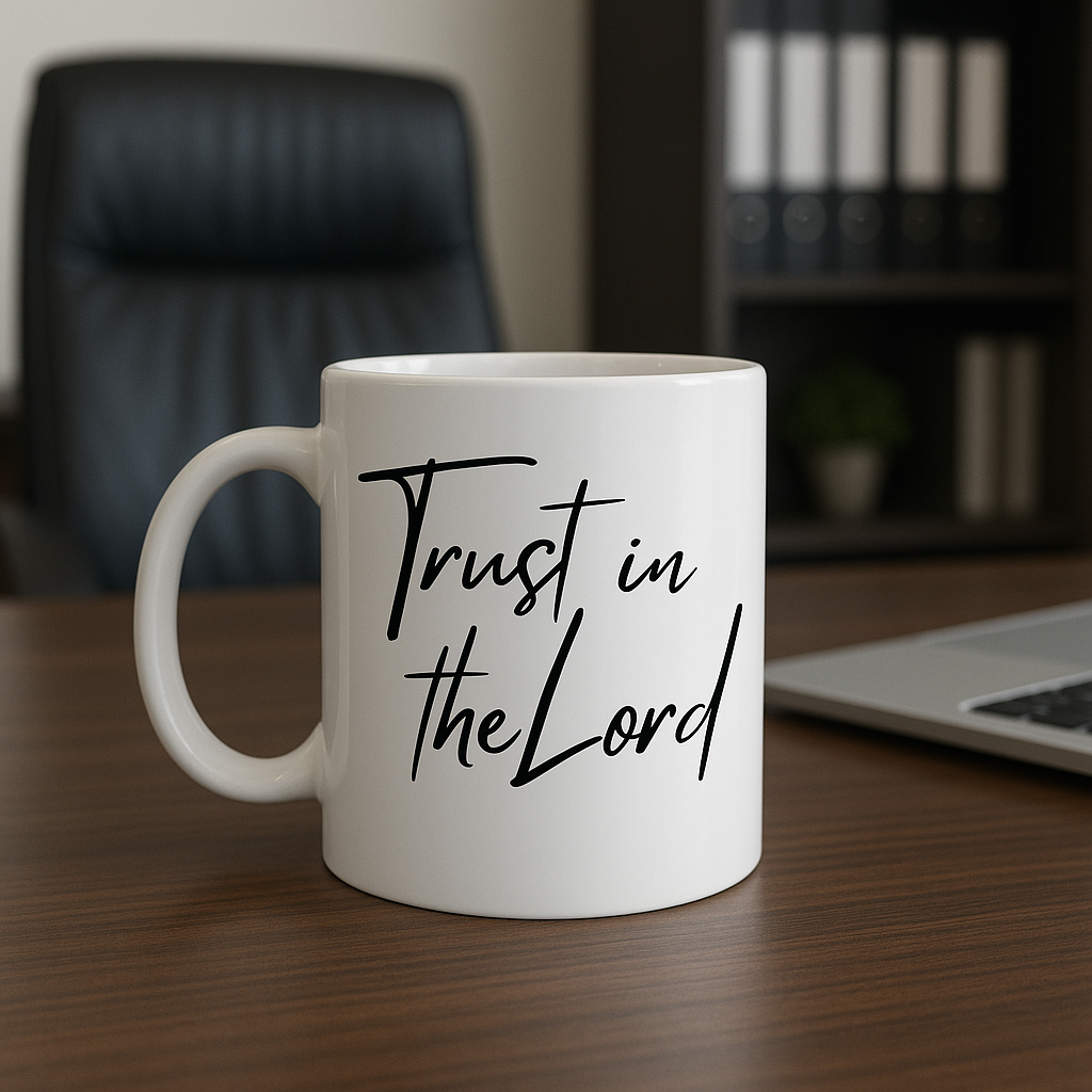 Trust in the Lord Christian Coffee Mug – 350ml | Faith-Inspired Gift for Daily Encouragement