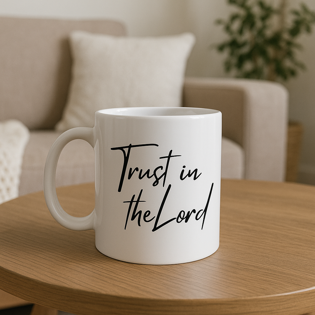 Trust in the Lord Christian Coffee Mug – 350ml | Faith-Inspired Gift for Daily Encouragement