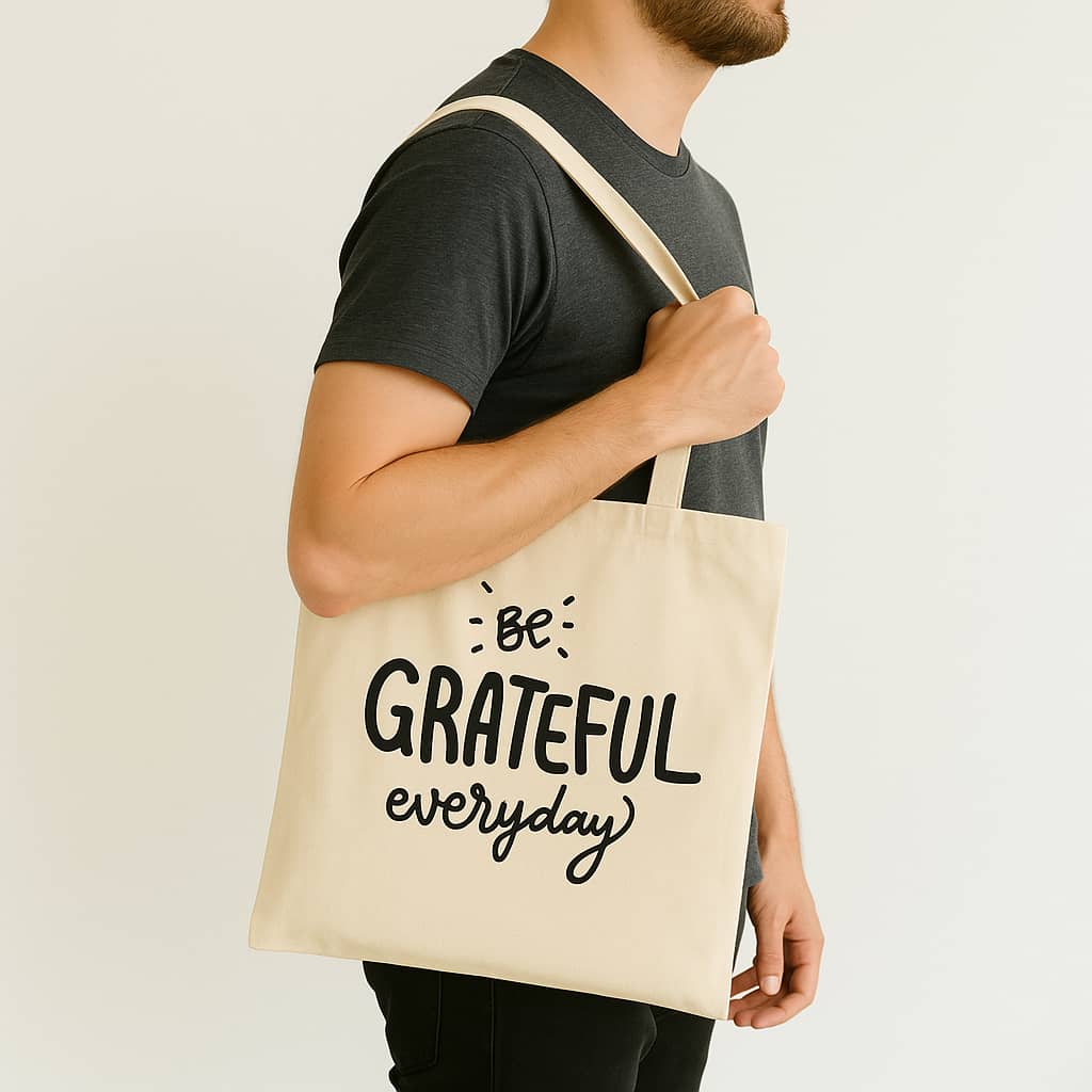 Be Grateful Everyday Tote Bag – Faith-Inspired Eco-Friendly Canvas Bag