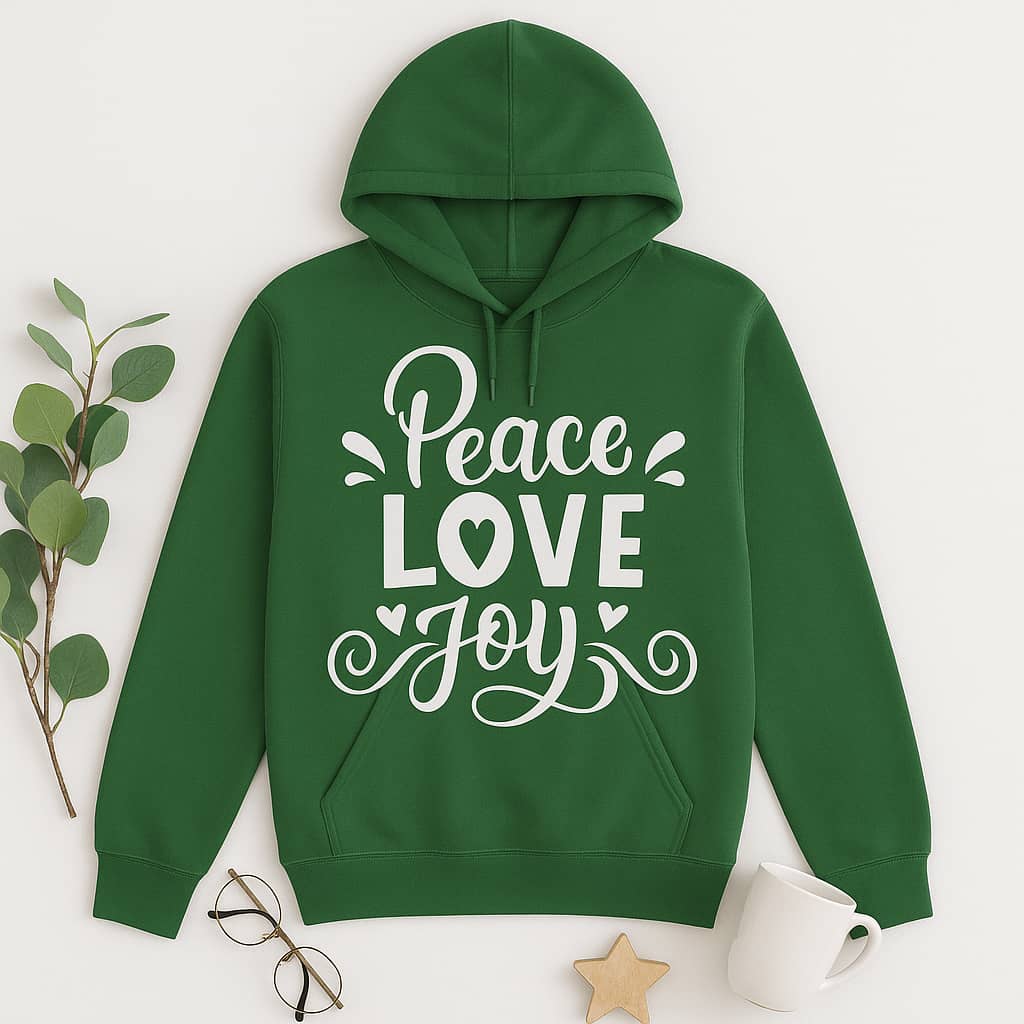 Peace Love Joy Hoodie – Christian Inspirational Hoodie