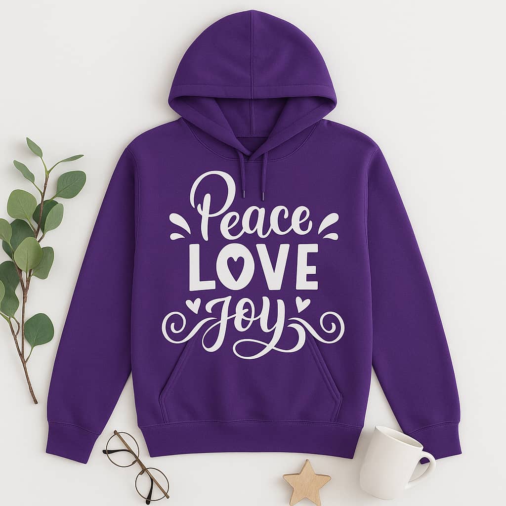 Peace Love Joy Hoodie – Christian Inspirational Hoodie