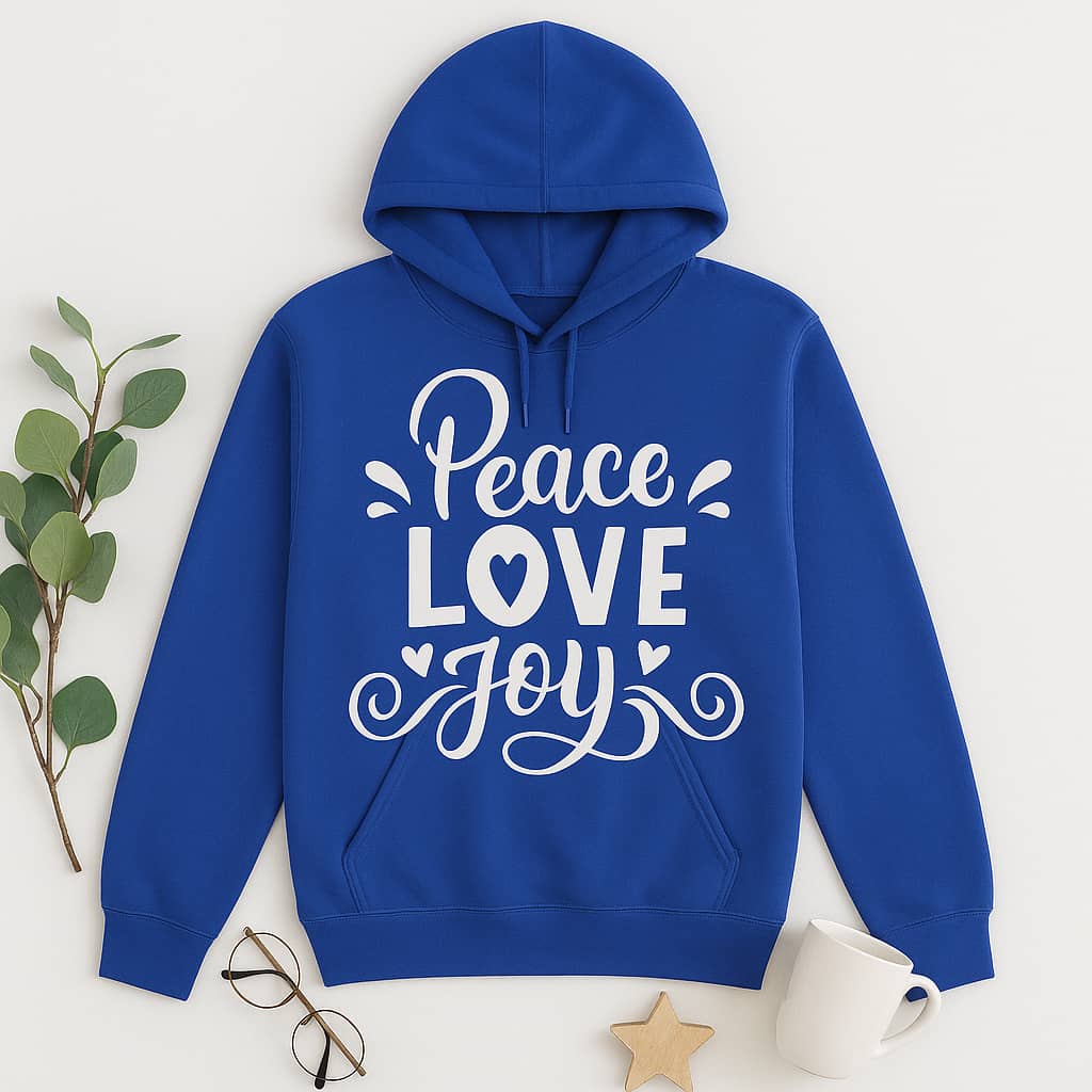 Peace Love Joy Hoodie – Christian Inspirational Hoodie