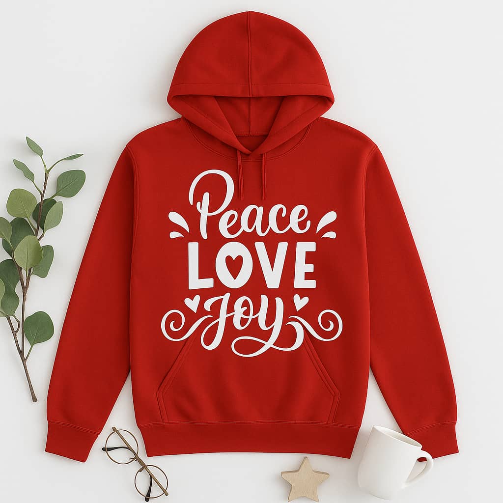 Peace Love Joy Hoodie – Christian Inspirational Hoodie