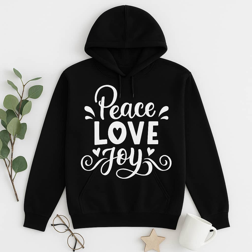 Peace Love Joy Hoodie – Christian Inspirational Hoodie