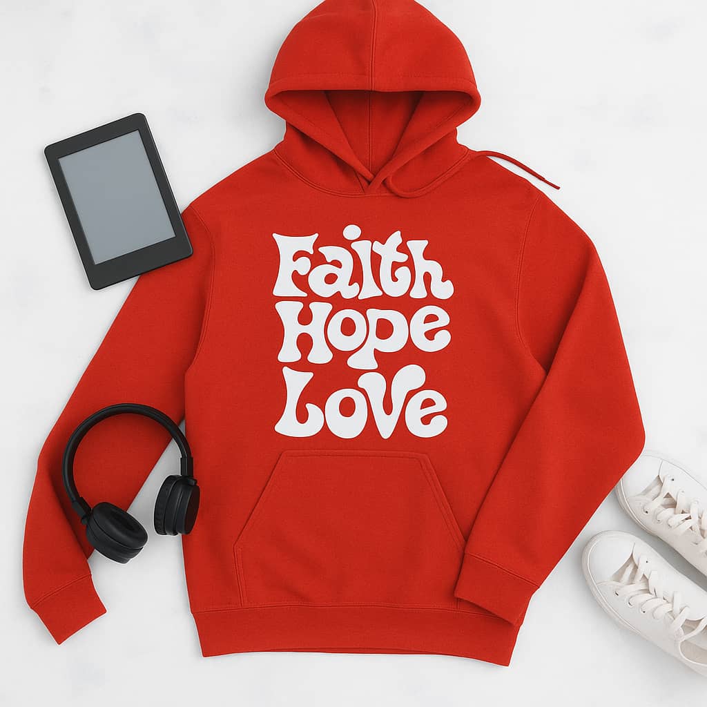 Faith Hope Love Hoodie – Christian-Inspired Hoodie for Everyday Encouragement