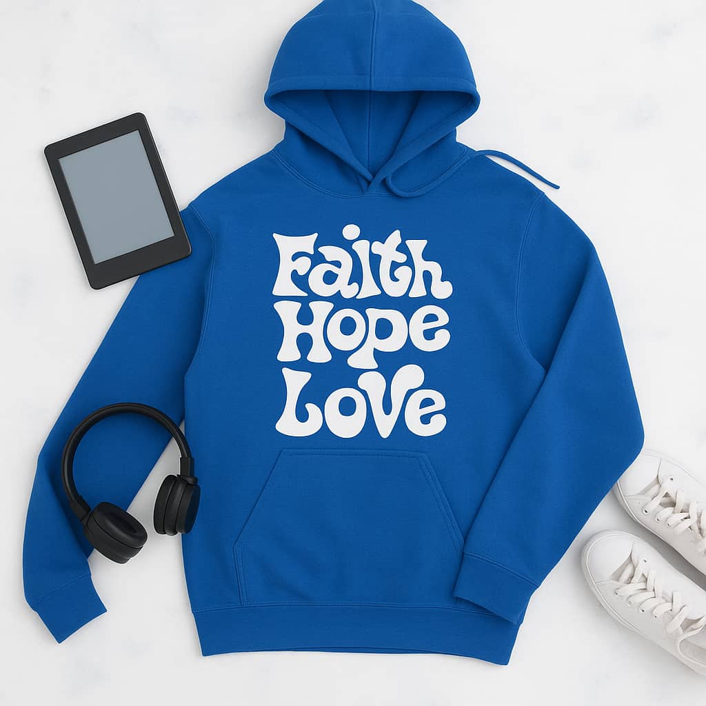 Faith Hope Love Hoodie – Christian-Inspired Hoodie for Everyday Encouragement
