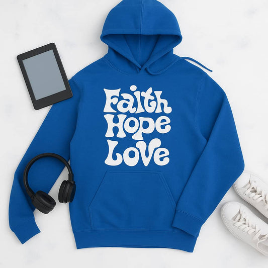 Faith Hope Love Hoodie – Christian-Inspired Hoodie for Everyday Encouragement