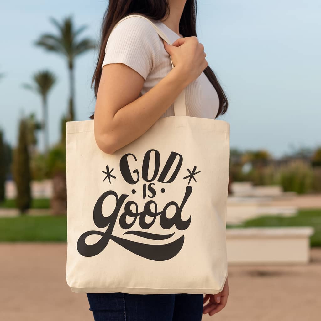 “God Is Good” Christian Tote Bag – A Daily Declaration of Gratitude and Faith