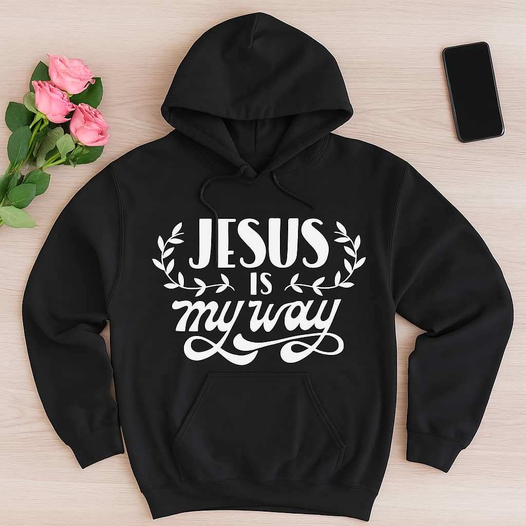 “Jesus Is My Way” Christian Hoodie – A Bold Declaration of Faith and Direction in Christ