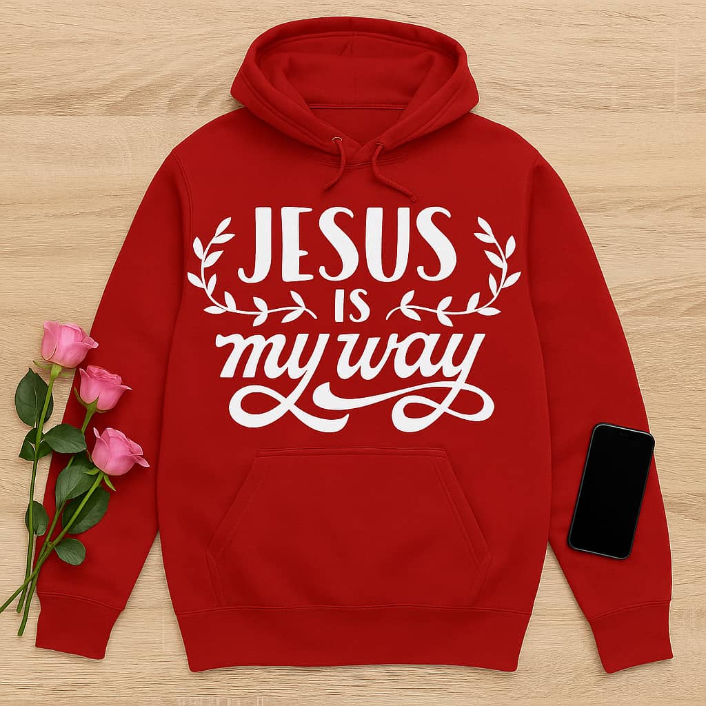 “Jesus Is My Way” Christian Hoodie – A Bold Declaration of Faith and Direction in Christ