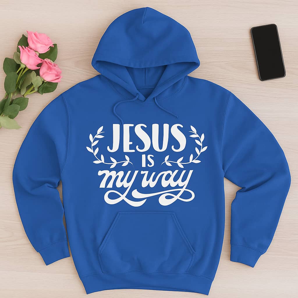“Jesus Is My Way” Christian Hoodie – A Bold Declaration of Faith and Direction in Christ