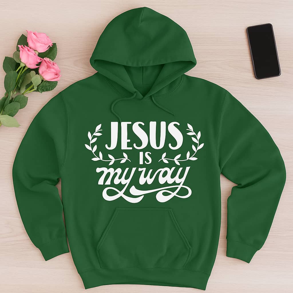 “Jesus Is My Way” Christian Hoodie – A Bold Declaration of Faith and Direction in Christ
