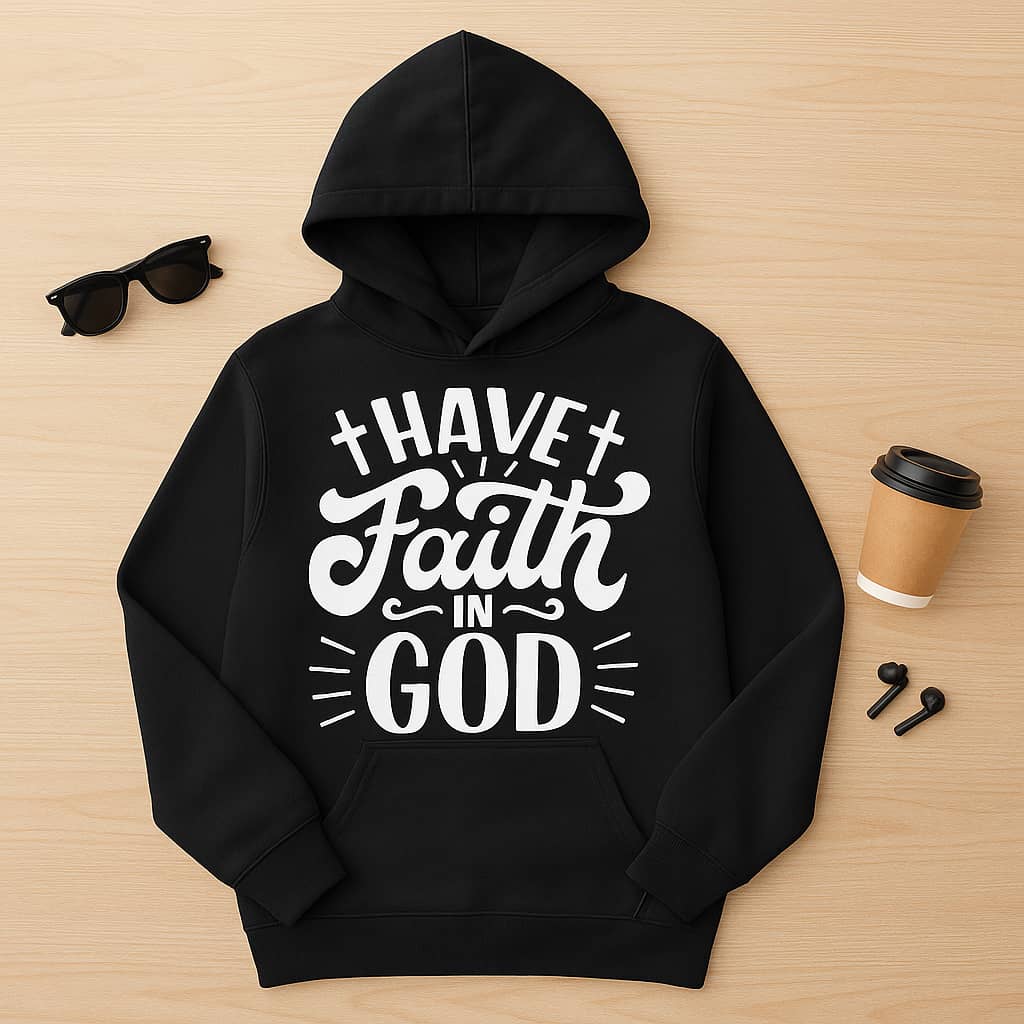 “Have Faith in God” Christian Hoodie – A Bold Reminder to Trust His Power and Promises