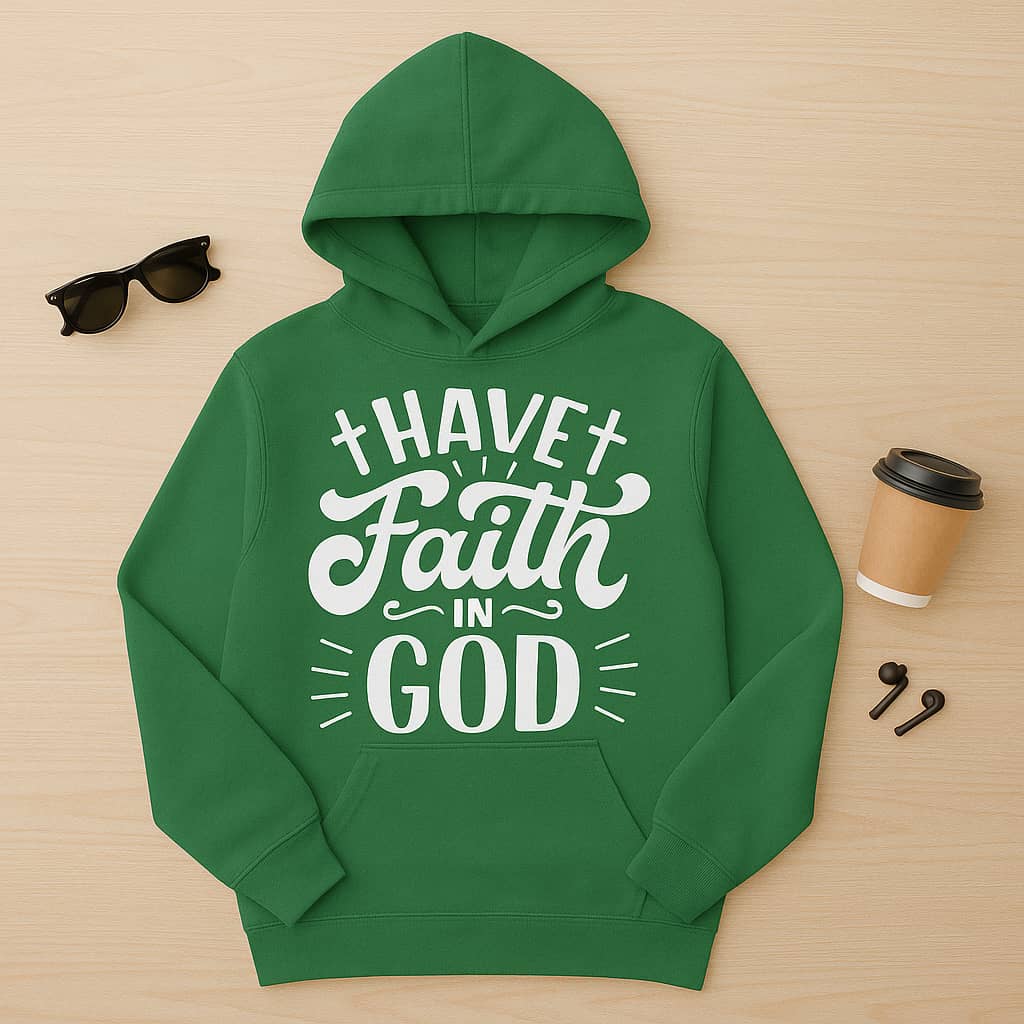 “Have Faith in God” Christian Hoodie – A Bold Reminder to Trust His Power and Promises
