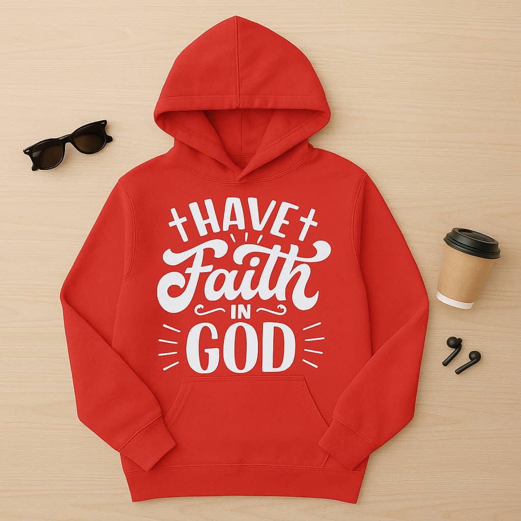 “Have Faith in God” Christian Hoodie – A Bold Reminder to Trust His Power and Promises