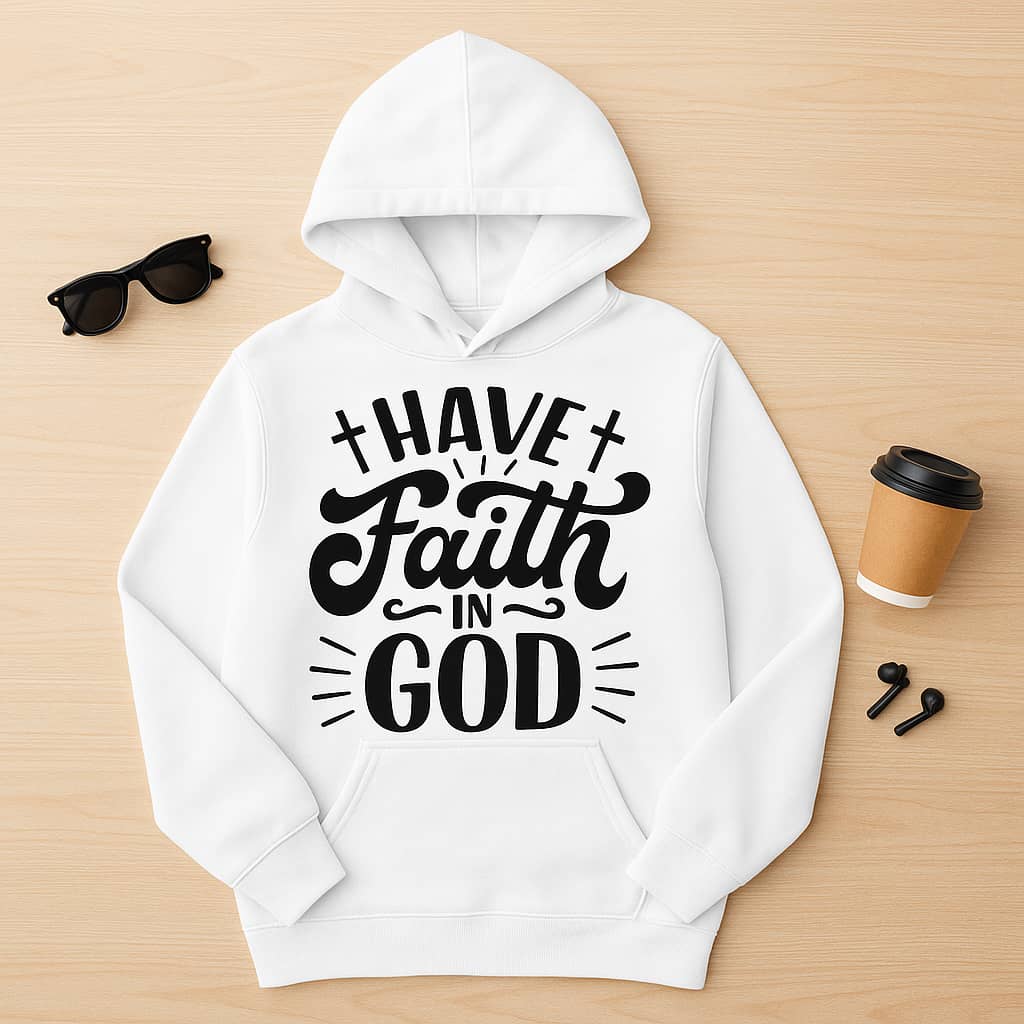 “Have Faith in God” Christian Hoodie – A Bold Reminder to Trust His Power and Promises