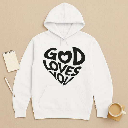 “God Loves You” Affirmation Hoodie – A Cozy Reminder of Unconditional Love