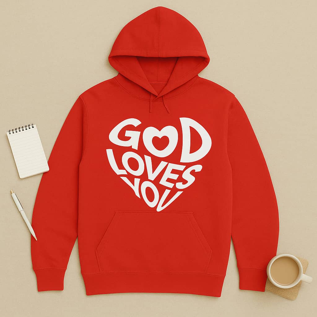 “God Loves You” Affirmation Hoodie – A Cozy Reminder of Unconditional Love