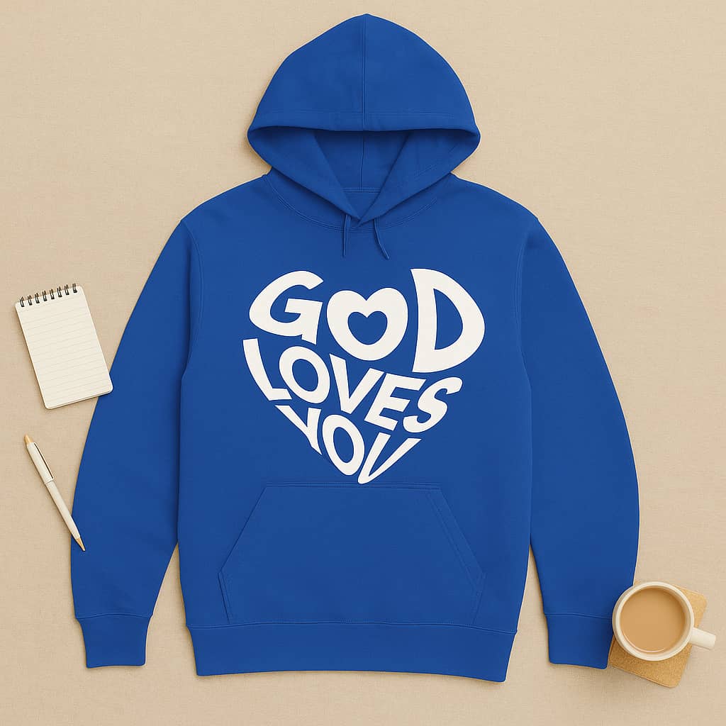 “God Loves You” Affirmation Hoodie – A Cozy Reminder of Unconditional Love