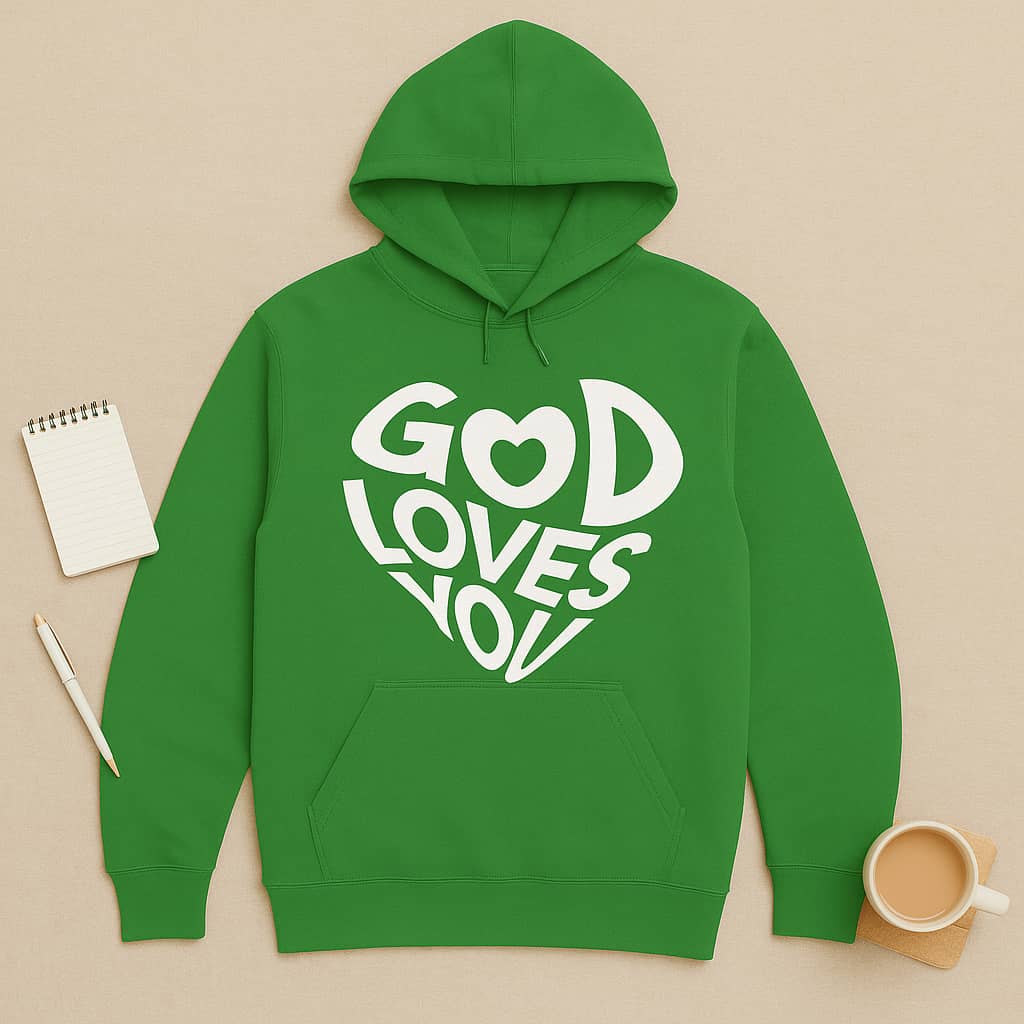 “God Loves You” Affirmation Hoodie – A Cozy Reminder of Unconditional Love